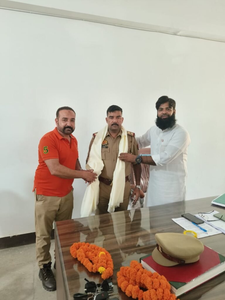 थाना अध्यक्ष भुता रविंदर सिंह का भव्य स्वागत, भारतीय सेवा समिति ने किया सम्मानित