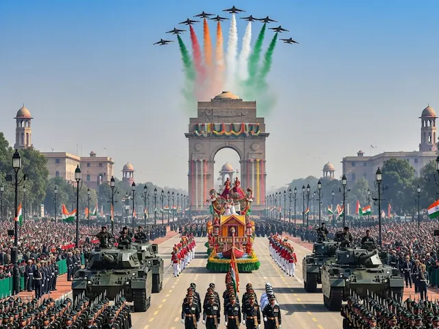भारत का 77वां गणतंत्र दिवस: ‘वंदे मातरम् के 150 वर्ष’ थीम पर भव्य उत्सव, कर्तव्य पथ पर दिखी सैन्य शक्ति और सांस्कृतिक विविधता