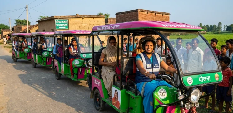 UP में लॉन्च हुआ ‘महिला ई-रिक्शा पायलट’ मिशन | अयोध्या समेत 5 जिलों में शुरू, 1000 महिलाओं को मिलेंगे ई-रिक्शा