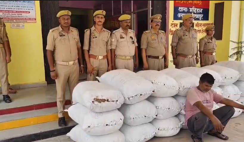 Ganja worth over Rs 2 crore recovered in Mirzapur : मिर्जापुर में दो करोड़ रुपये से अधिक का गांजा बरामद, ट्रक समेत अंतरजनपदीय तस्कर गिरफ्तार