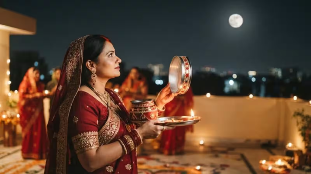 Karwa Chauth 2026: करवा चौथ पर आज सुहागिनें रखेंगी निर्जला व्रत, चांद के दीदार के बाद करेंगी व्रत का पारण